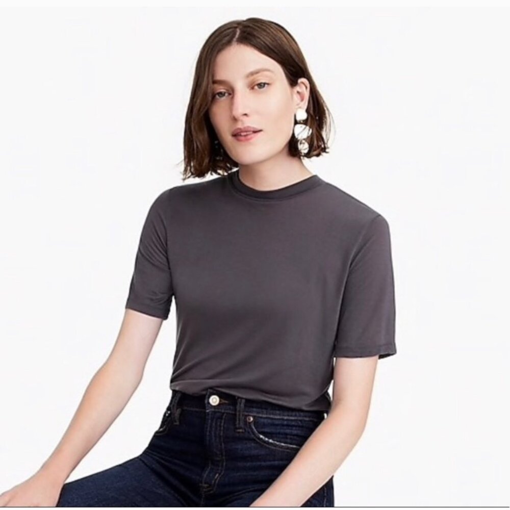 NWT J. Crew Mock Neck Lyocell T-Shirt Size S